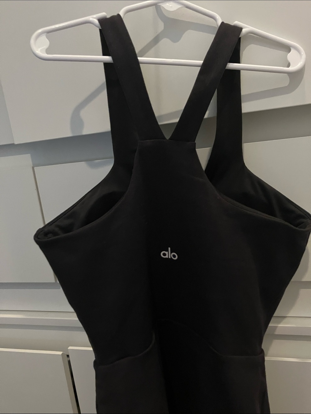 ALO Yoga Airbrush Real Black Racerback Mini Dress - Picture 3 of 5
